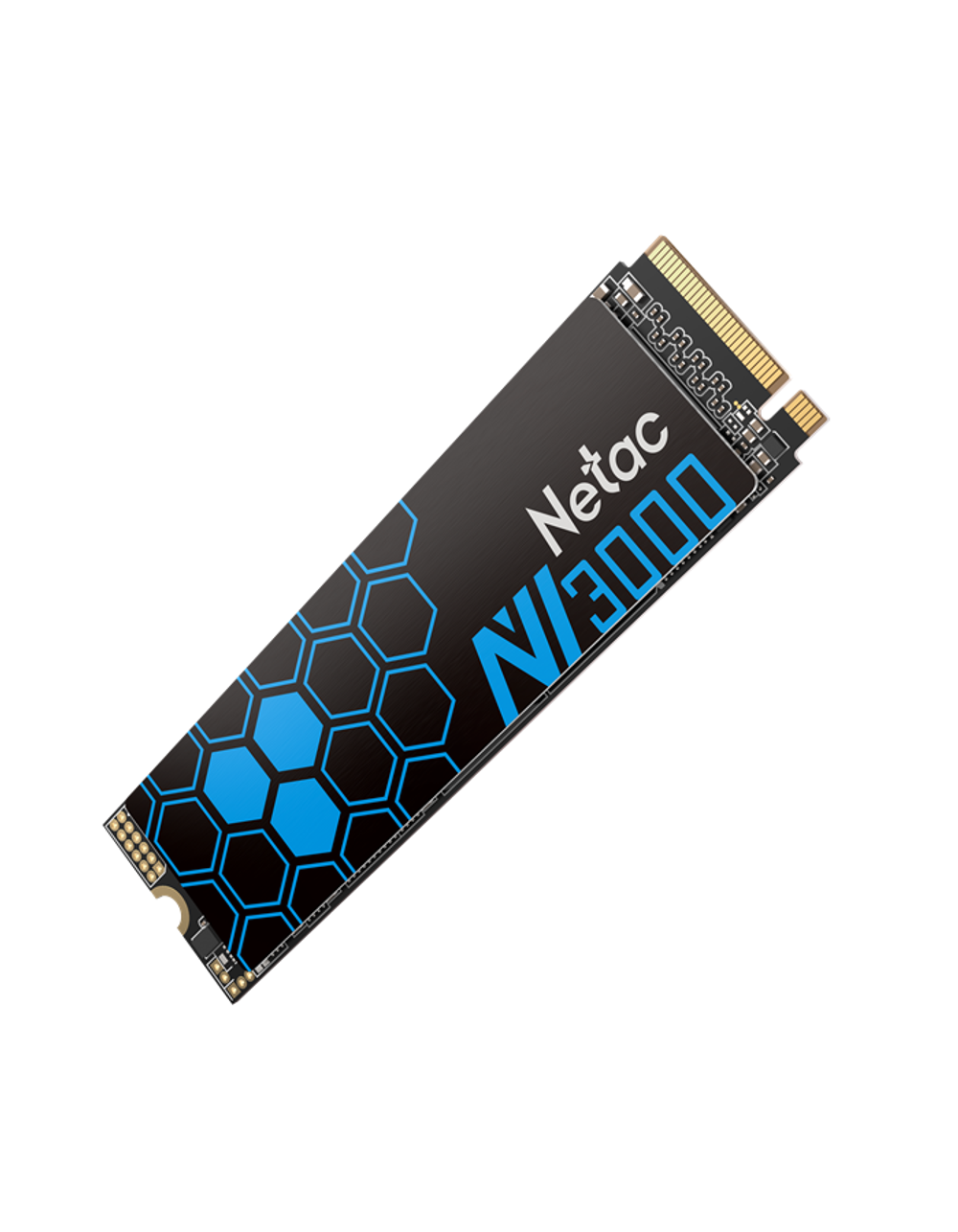 Ssd накопитель Netac SSD NV3000 1TB PCIe 3 x4 M.2 2280 NVMe 3D NAND, R/W up to 3100/2100MB/s, IOPS(R4K) 220K/160K, TBW 600TB, with heat sink, 5y wty