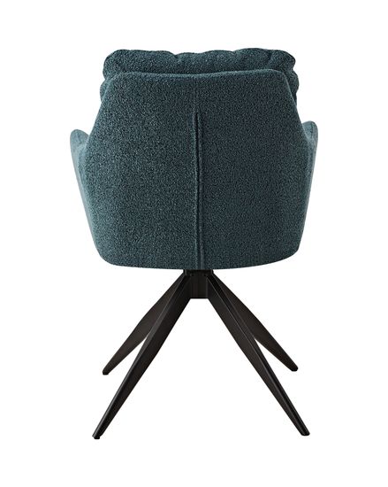 Стул обеденный поворотный Amy сине-зеленый букле