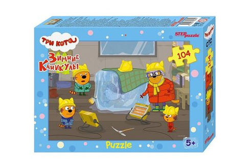 Пазлы 104 элемента 230*330мм. "Три кота. Зимние каникулы" (АО "СТС")