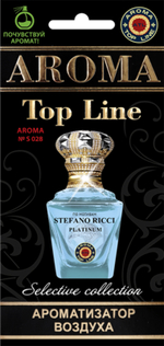 Ароматизатор для автомобиля AROMA TOP LINE №s028 Stefano Platinum картон