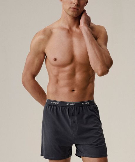 Трусы (2 шт) мужские семейные Atlantic 2RMX-001, хлопок, графитовый + каберне