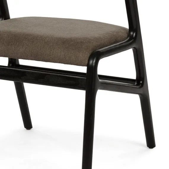 Стул Soliver, черный с тёмно-серой обивкой