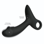 Черный силиконовый анальный вибромассажер Erokay (Цвет: черный)