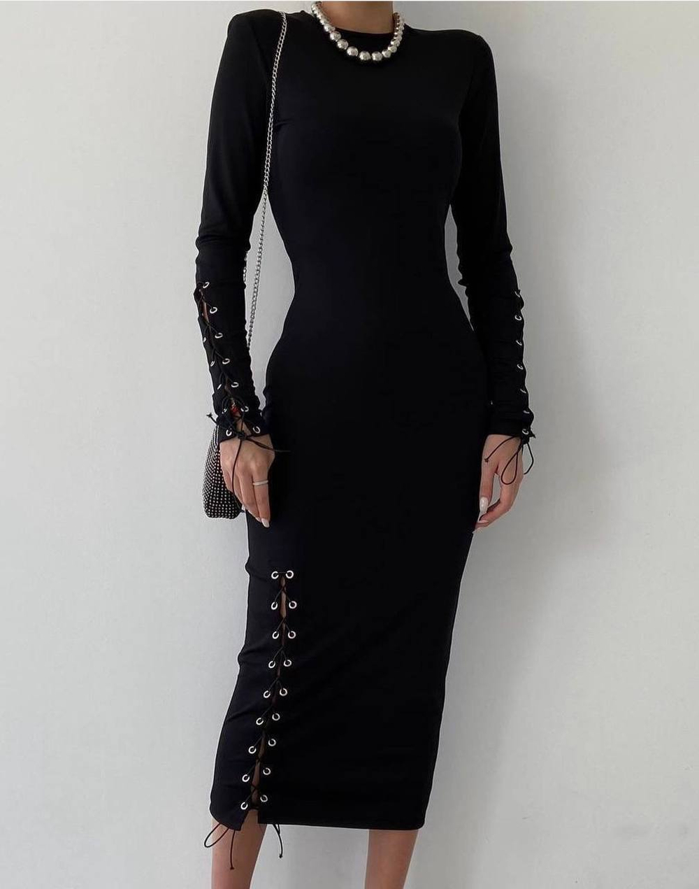 Платье мод. 00179, черный