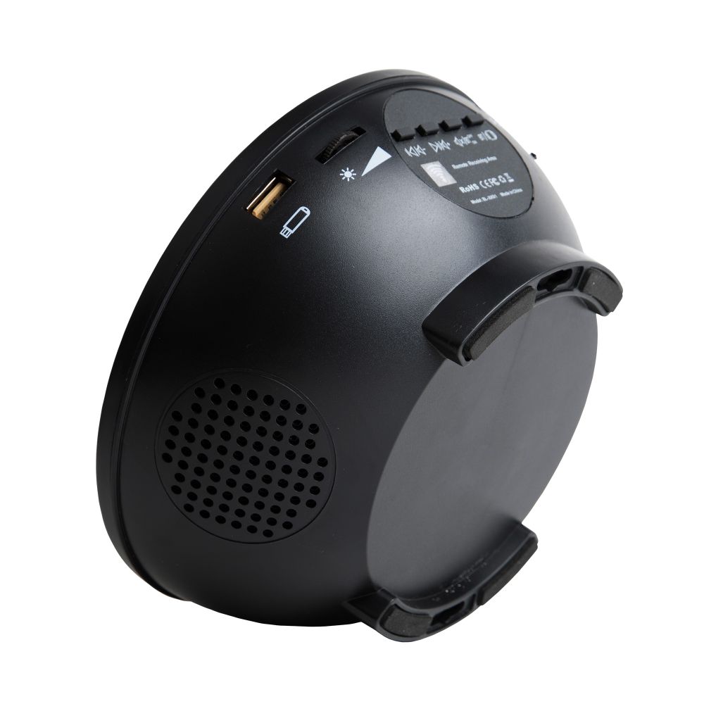 ULI-Q333 6W-RGBW BLACK Светодиодный светильник-проектор с Bluetooth. Проекция Звездное небо. Встроенный MP3 проигрыватель. 2 колонки. USB разъем. Пульт ДУ в-к. Черный. ТМ Volpe