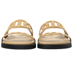 Hermes Extra comfortable Simple one-word slippers women's light brown, H222301Z VD