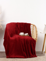 Плед 150×200 см, флис, бордовый 100% полиэстер