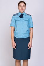 Рубашка МЧС женская голубая, короткий рукав