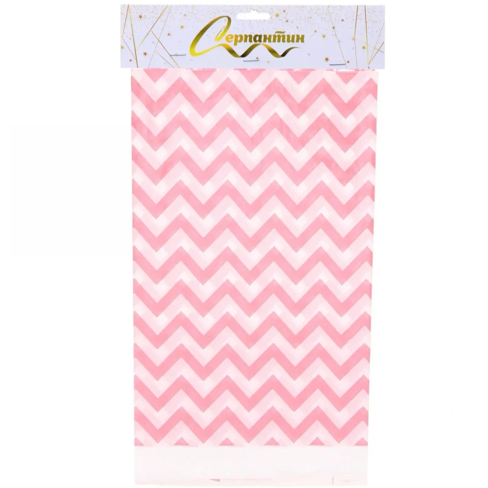 Скатерть «Волны» розовая 108*180см, пвх