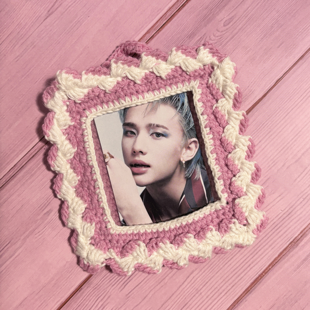 Картхолдер (вязаный) розовый