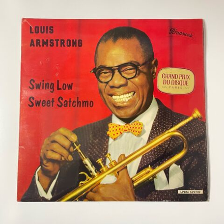 Винтажная виниловая пластинка LP Louis Armstrong Swing Low Sweet Satchmo (Германия 1958) Go Down Moses