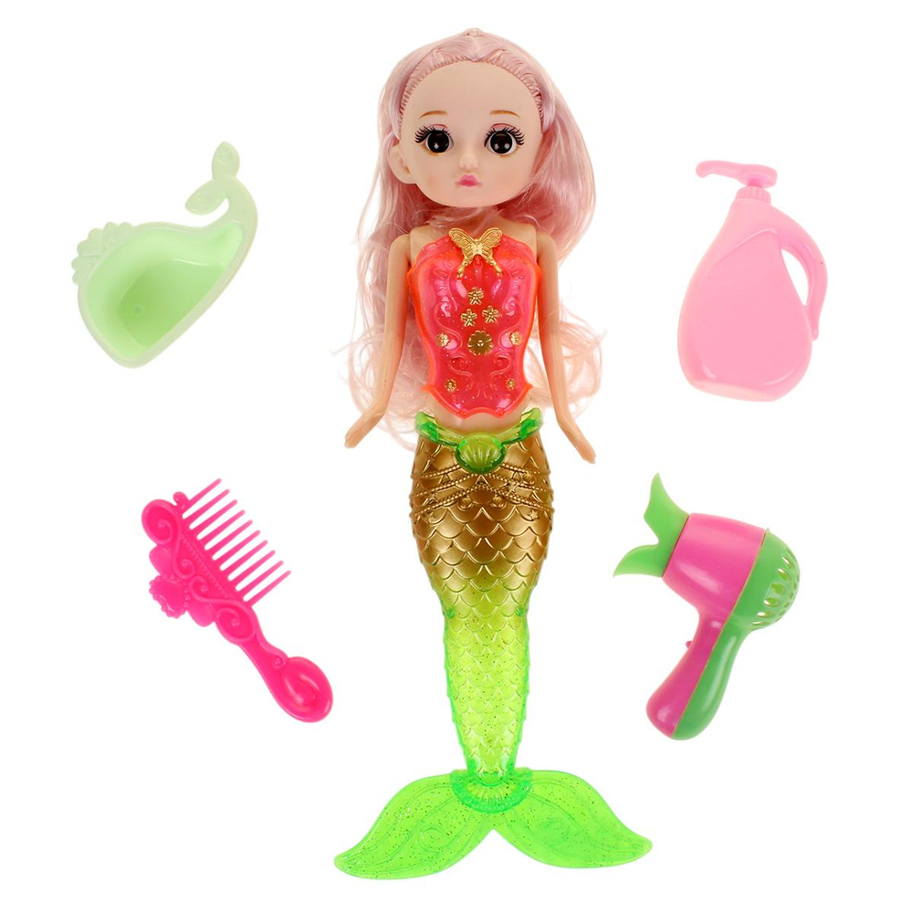 Кукла тип Модница Русалка с аксесс. 26см, пакет LE566-1F