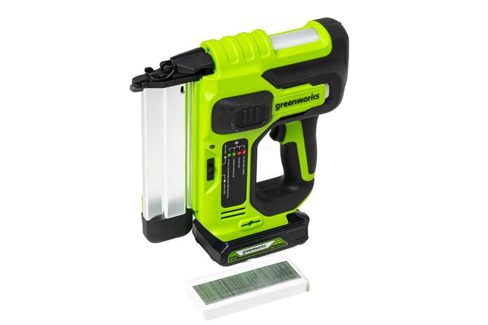 Нейлер аккумуляторный Greenworks, GD24BN, 3400707,24v, без АКБ и ЗУ