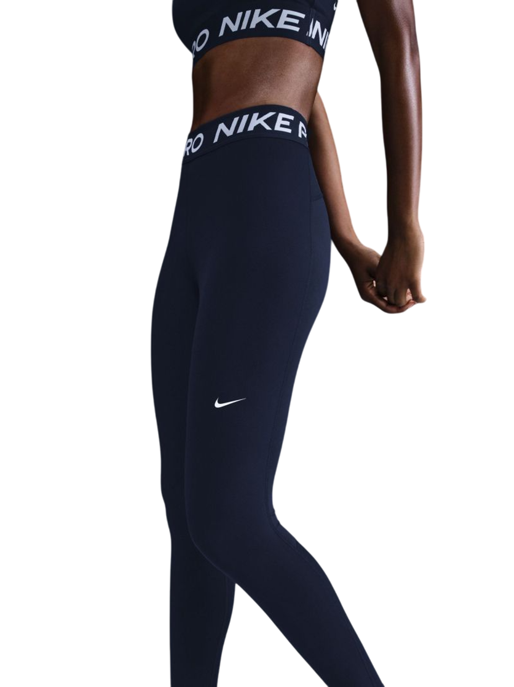 Леггинсы Nike Pro 365 Tight - midnight navy/white