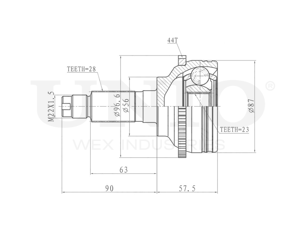 ШРУС внешний UNIO CVJ-20209