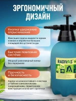 Опрыскиватель садовый ручной для ухода за растениями 2 л синий