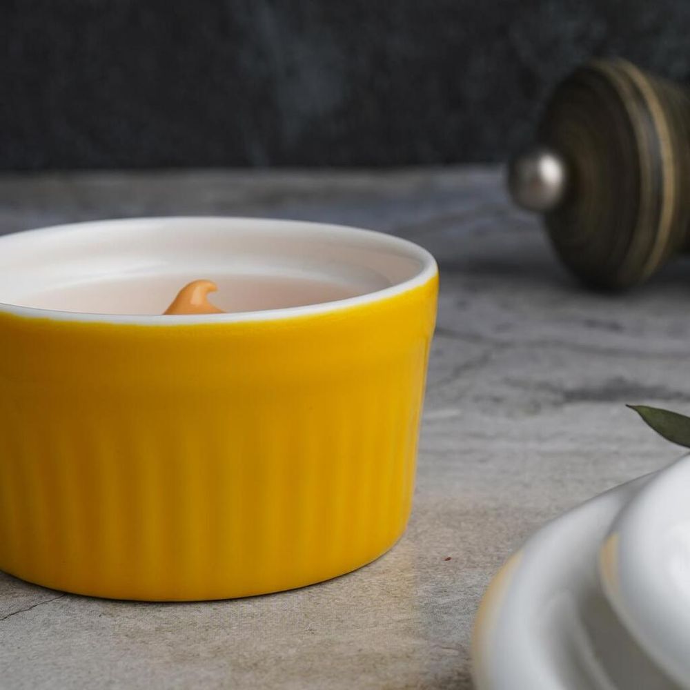 Соусник 80 мл 6,5 см Рамекин круглый желтый фарфор P.L. Proff Cuisine [10]