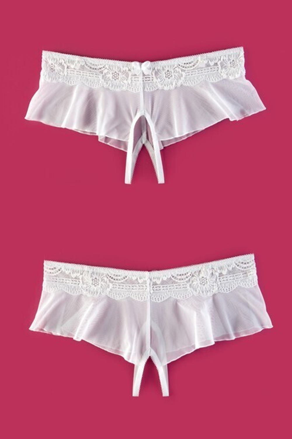 Белые контактные трусики-юбочка SM (42-44) (Цвет: Белые)