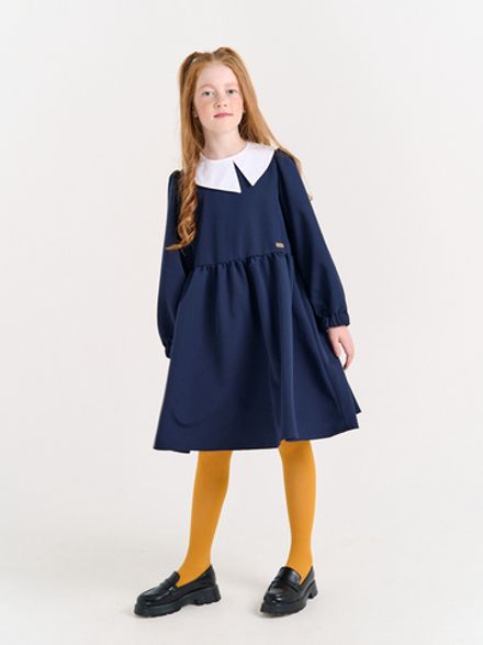 Платье "Темно-синее" 7+