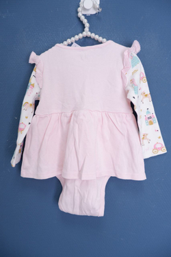 Платье-боди с единорогом на 1/1,5 года