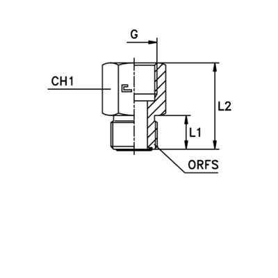 Адаптер AS D10 ORFS 11/16 - BSP 1/2