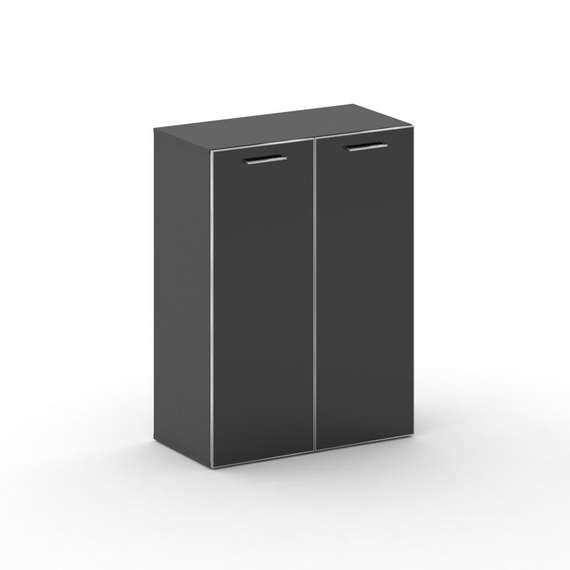 Cross Шкаф широкий средний CR.ST-204 black Базальт UM/Лакобель Черный 896*460*1202