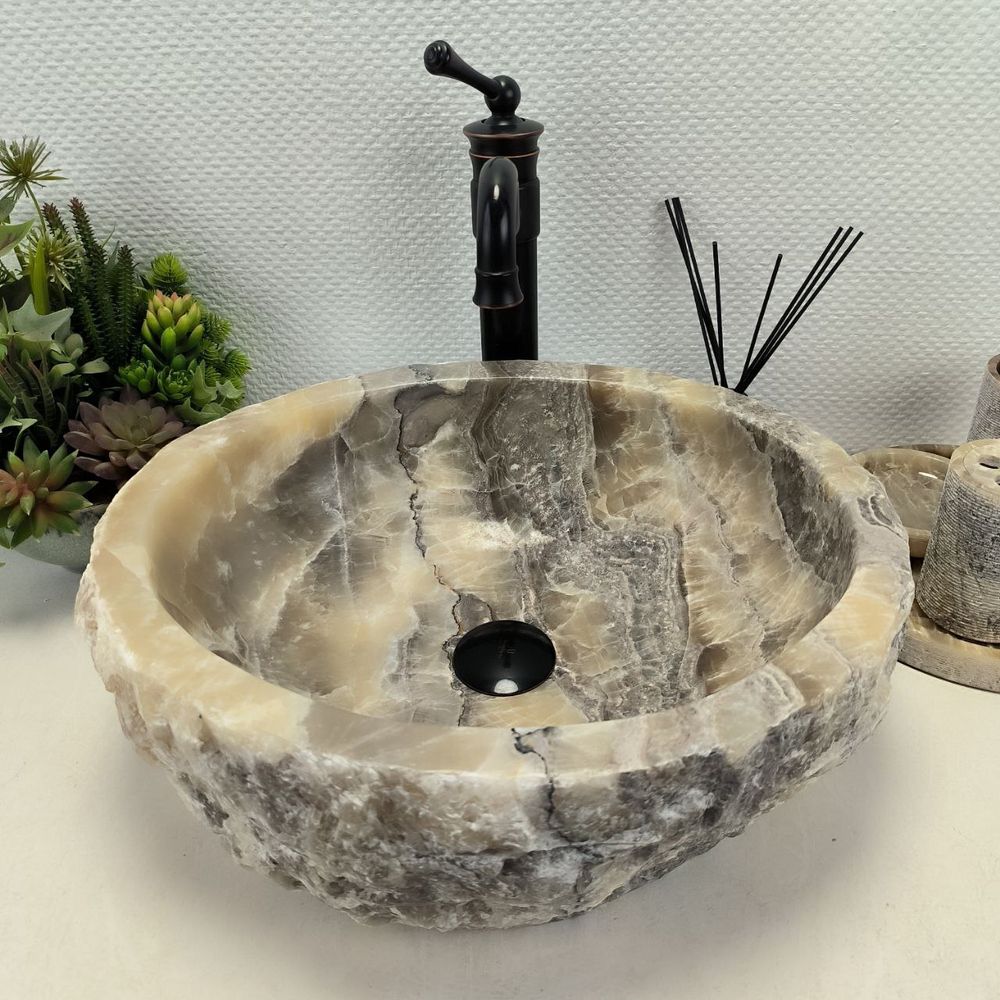 Раковина из оникса Erozy Grey EO-62248 46*40*15 0093