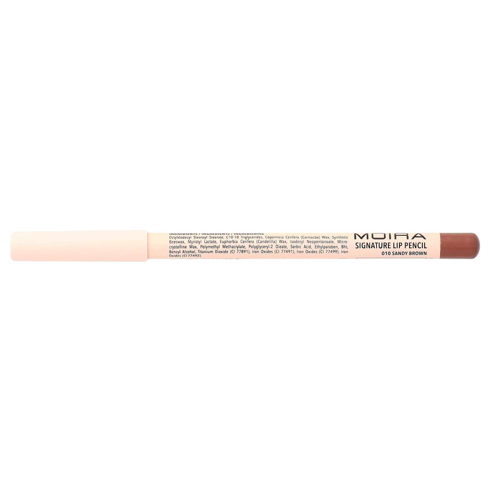 Moira Beauty, фирменный карандаш для губ, оттенок 010 песочно-коричневый, 1,1 г (0,04 унции)