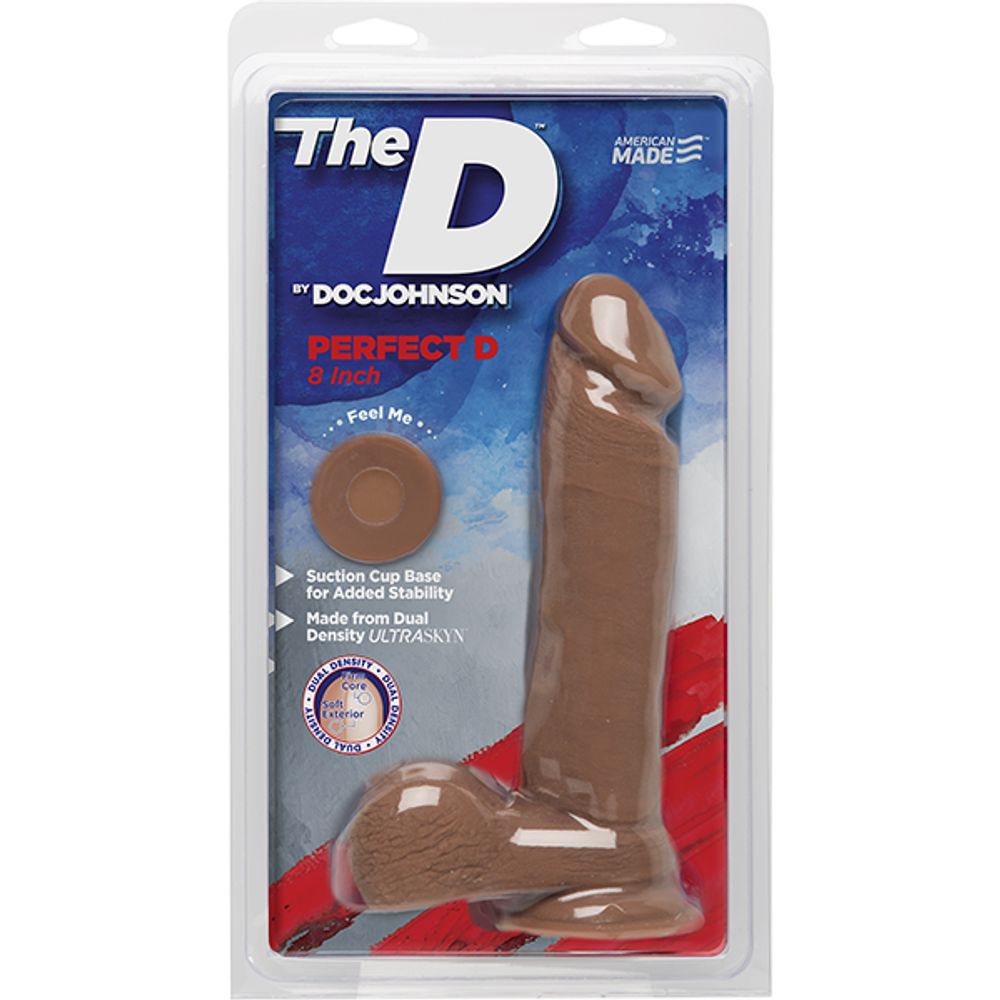 1700-29 CD DJ / Фаллоимитатор на присоске Идеал The D™ - Perfect D 8 - Caramel