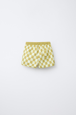 ZARA ПЛАВКИ В КЛЕТКУ, ЖЕЛТЫЙ