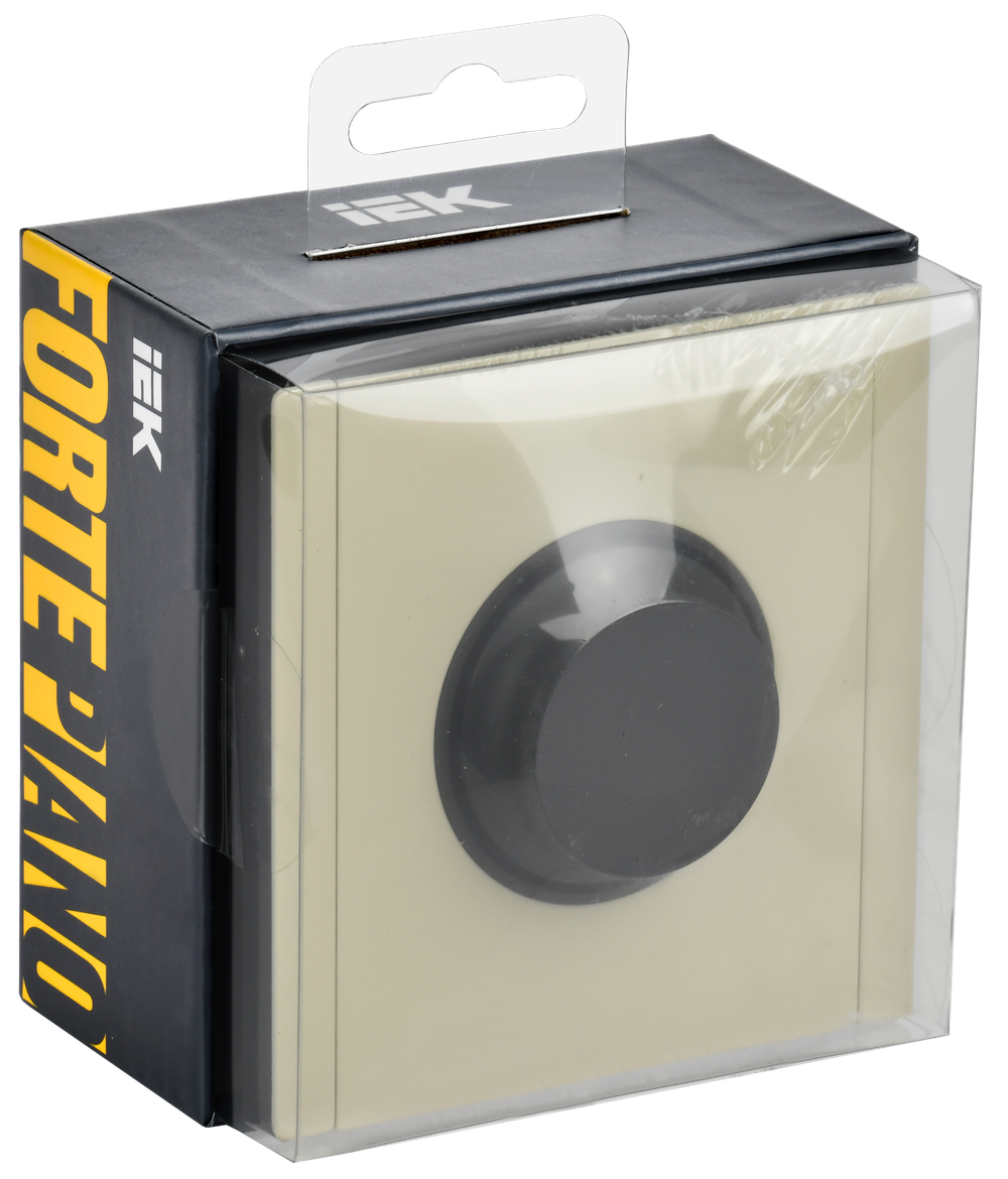 FORTE&PIANO Светорегулятор поворотно-нажимной 600Вт FP854M металл серый сланец IEK