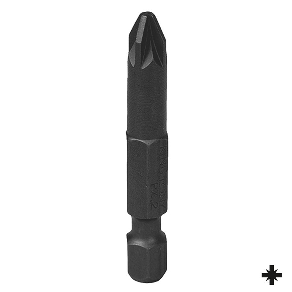 KING TONY (715002Z) Вставка (бита) торцевая 1/4&quot;, L = 50 мм, Pozidriv, PZ2, для шуруповерта
