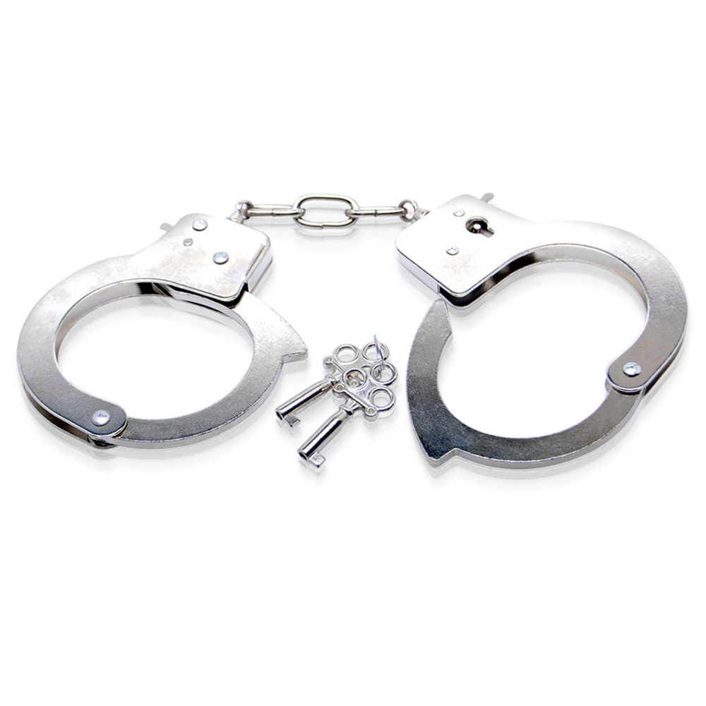 Металлические наручники Metal Handcuffs с ключиками (Цвет: серебро)