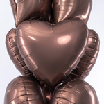 Сердце 18" Шоколадный Сатин Fm