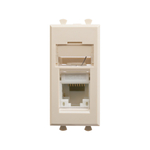 Компьютерная розетка RJ-45 модульная, кат.5е, "Avanti", "Ванильная дымка", 1 модуль