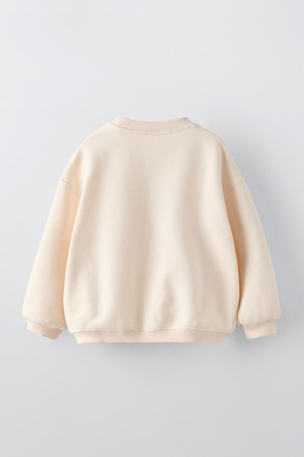 ZARA ТОЛСТОВКА С БАНТОМ С АНИМАЛИСТИЧЕСКИМ ПРИНТОМ, СВЕТЛО-ПЕСОЧНЫЙ