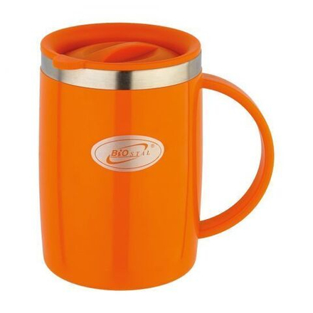 Термокружка Biostal Flër (0,5 литра) с крышкой, оранжевая