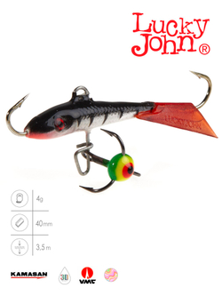 Балансир LUCKY JOHN Fin №3 (+тройник), цвет 12HRT, арт. 71313-12HRT