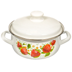 Кастрюля сталь, эмал, 2 л, с крыш, Керчь, 61904-102/6, в асс
