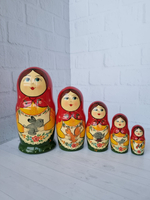 Матрешка с зайчиком 5 мест