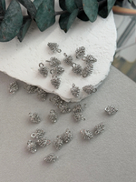 Подвеска «Шишка», родий, 12*8 мм, 2 штуки