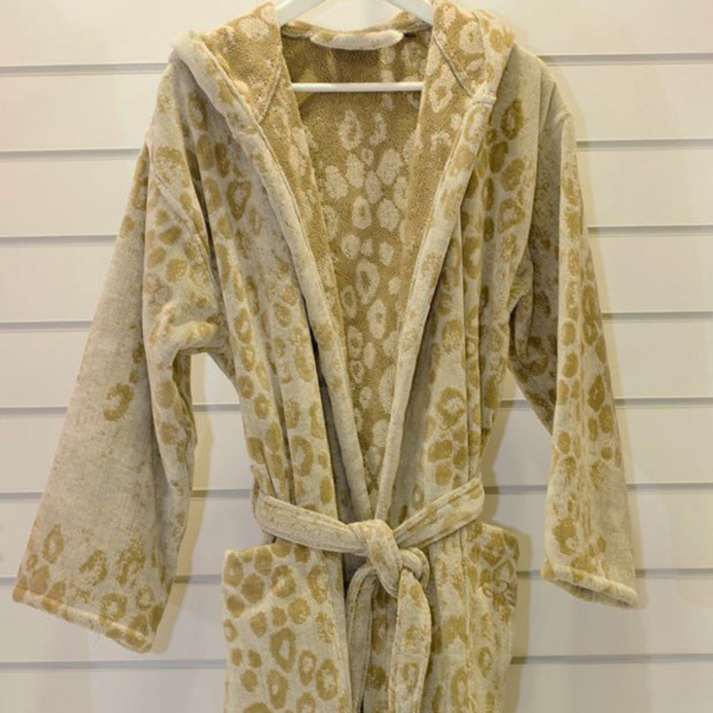 Халат-кимоно сатиновый Roberto Cavalli Jaguar бежевый