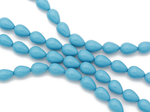 Нить бусин для украшений Капля 9,5х13,5мм, "Майорка-Голубая" (имитация)