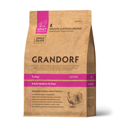 Grandorf Dog Turkey корм сухой для собак всех пород с индейкой