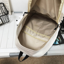 Рюкзак женский мужской городской школьный без брелка, белый