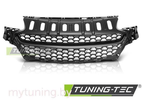 Решетка радиатора для Opel Corsa E (14-19) черная матовая