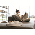 Поднос сервировочный tiffany, D35,6 см, молочно-белый