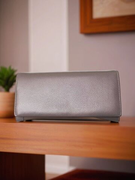 Компактный кошелек натуральная кожа пыльная роза