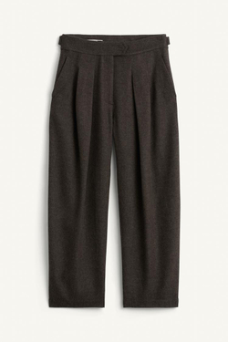 ZARA БРЮКИ С КАРМАНАМИ И СРЕДНЕЙ ПОСАДКОЙ, КОРИЧНЕВЫЙ