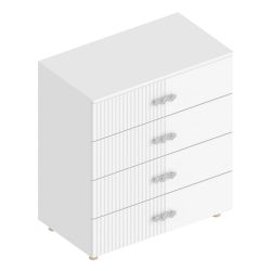 Комод с 4 ящиками МС "Сандра" (Белый лофт)